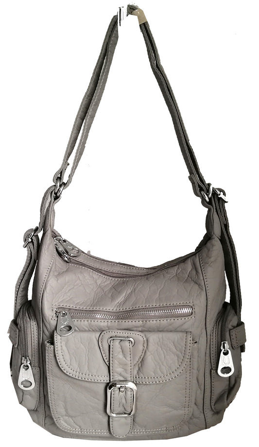 Grey Small 3 in 1 Style Backpack Purse