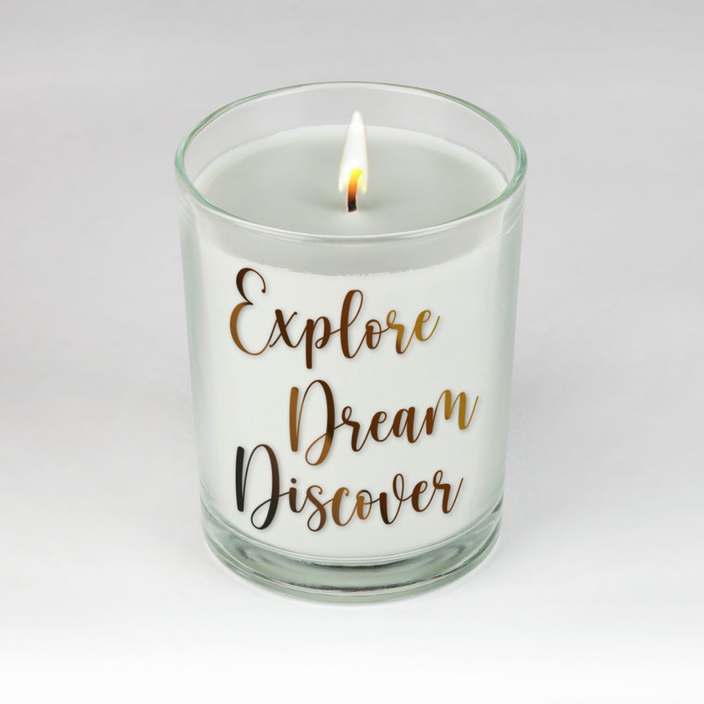 Soy candles Explore dream discover