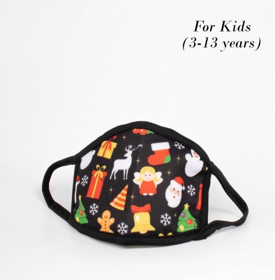 Kids Christmas masks - cotton Santa, angel, etc 0402