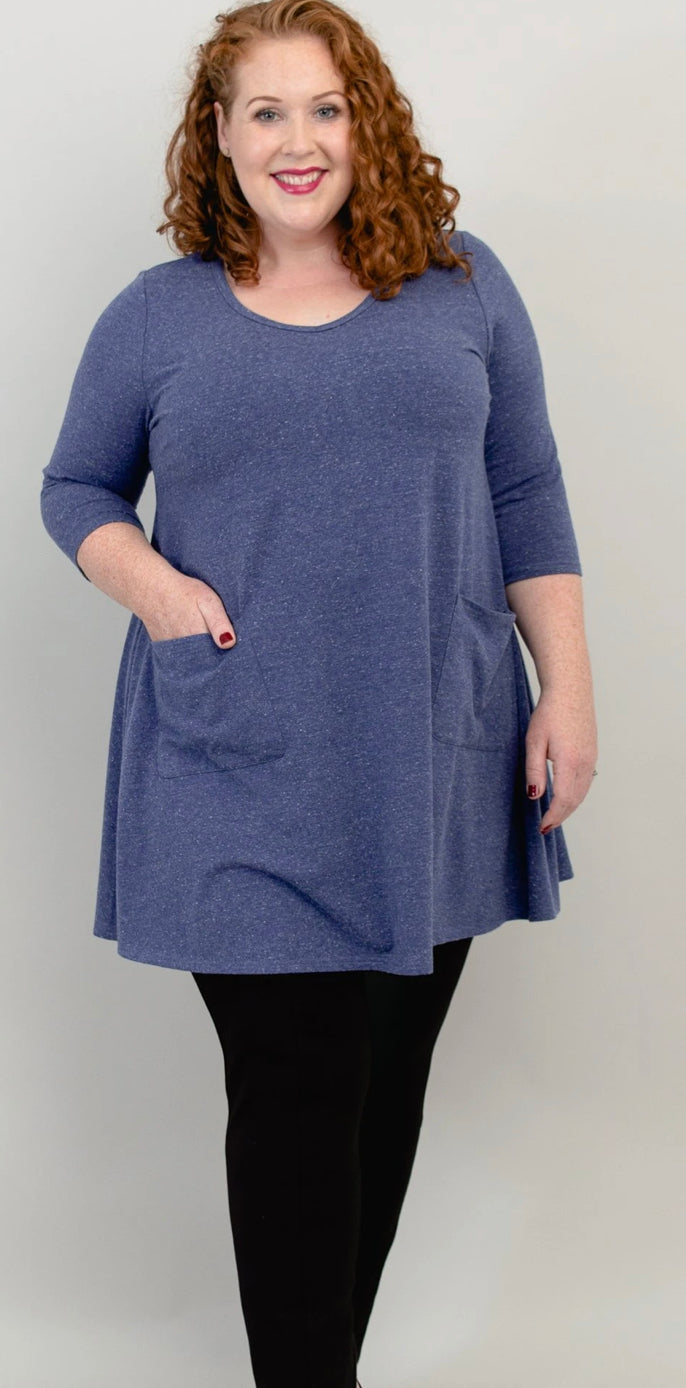 Bamboo Veronica tunic - denim colour