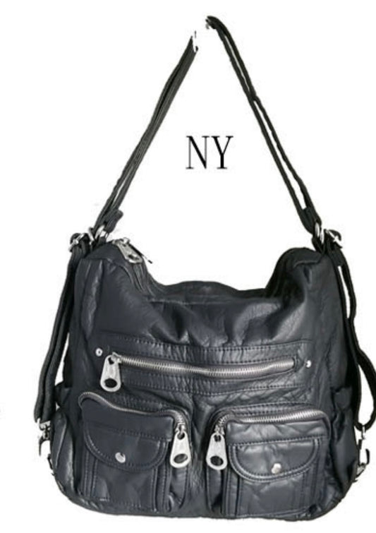 Navy 3 in 1 with 2 front snaps and zips WH9081