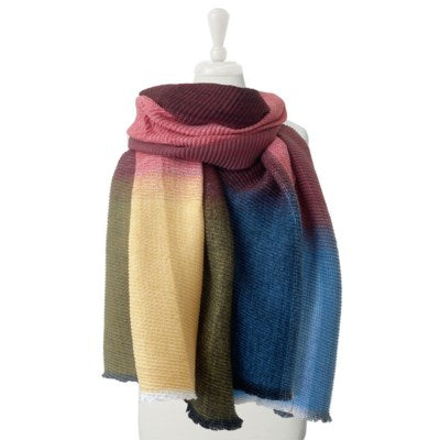 Mix colour block large scarf