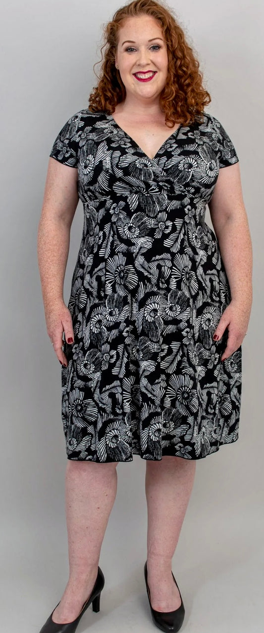 Aurora dress, Expressive Floral, Bamboo