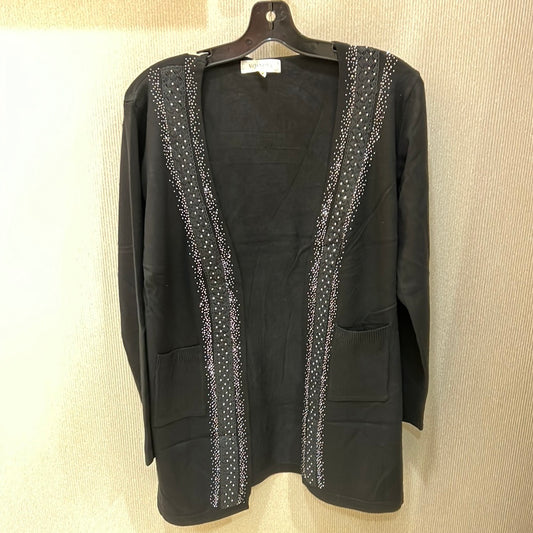 Black Cardigan with Bling F31256R-3