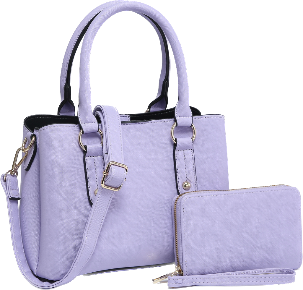 Lilac Saffiano 2 pc purse
