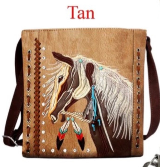 Tan horse messenger