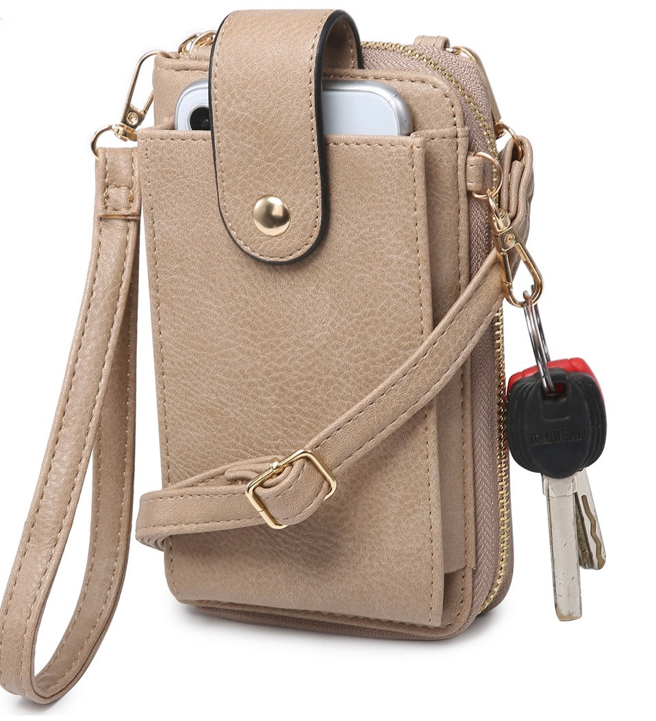 Stone cell phone wristlet and crossbody