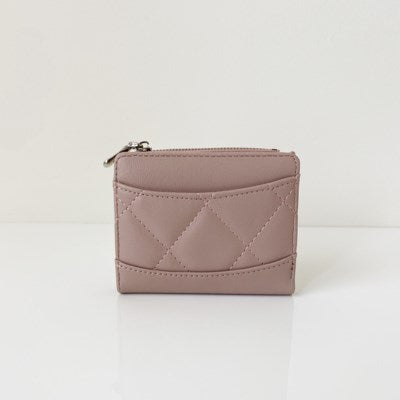 Blush small wallet with zip pocket