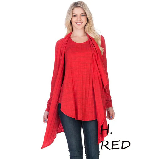 Red drape cardigan AZ