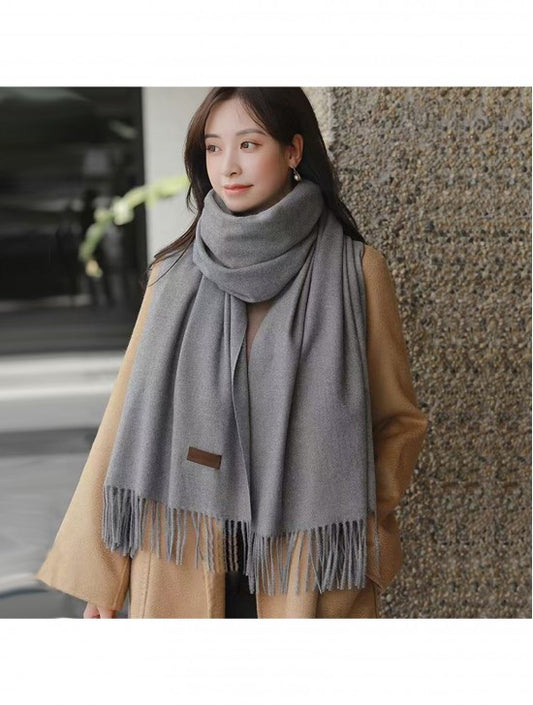 Light grey shawl scarf with cashmere feel