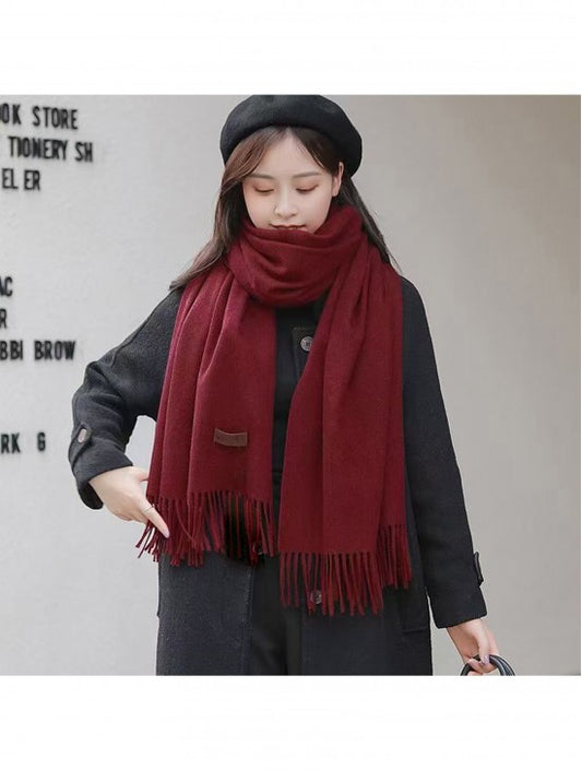 Plum shawl scarf with cashmere feel