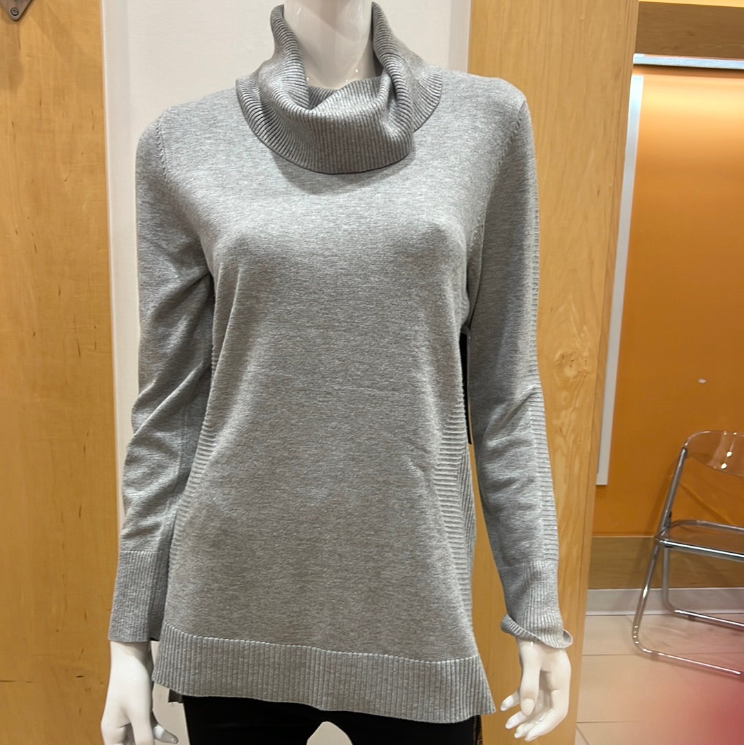 Tribal Cowl neck tunic in Grey Mix
