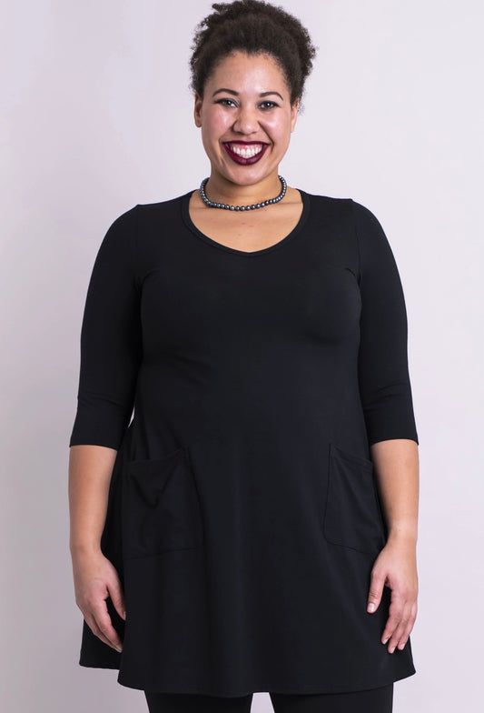 Bamboo Veronica tunic - black