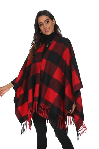 Blk/red square style CP130-140 blanket cape