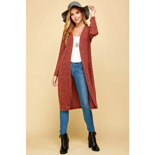 Rust Longline Cardigan EC8597