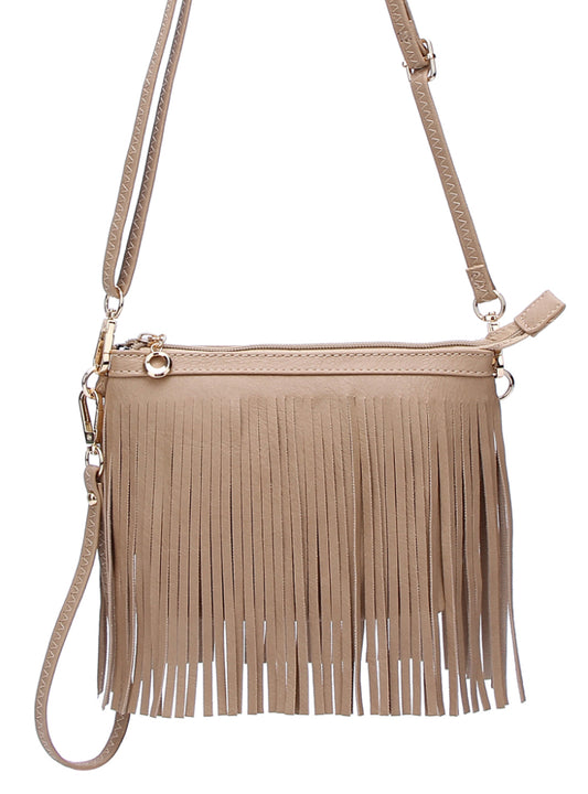 Stone fringe clutch/crossbody