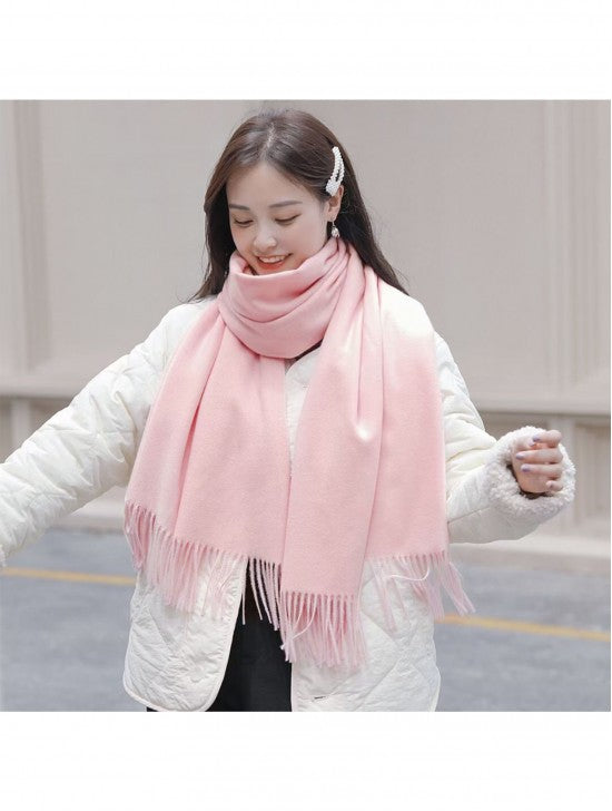 Pink shawl scarf with cashmere feel