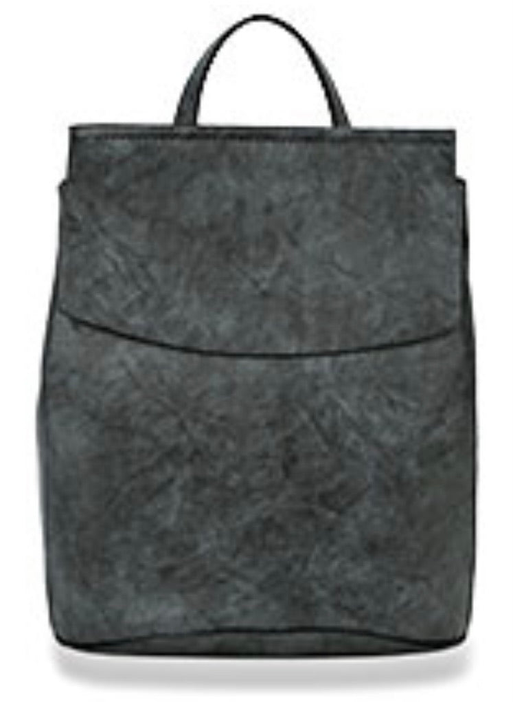 Grey backpack with marbled pattern