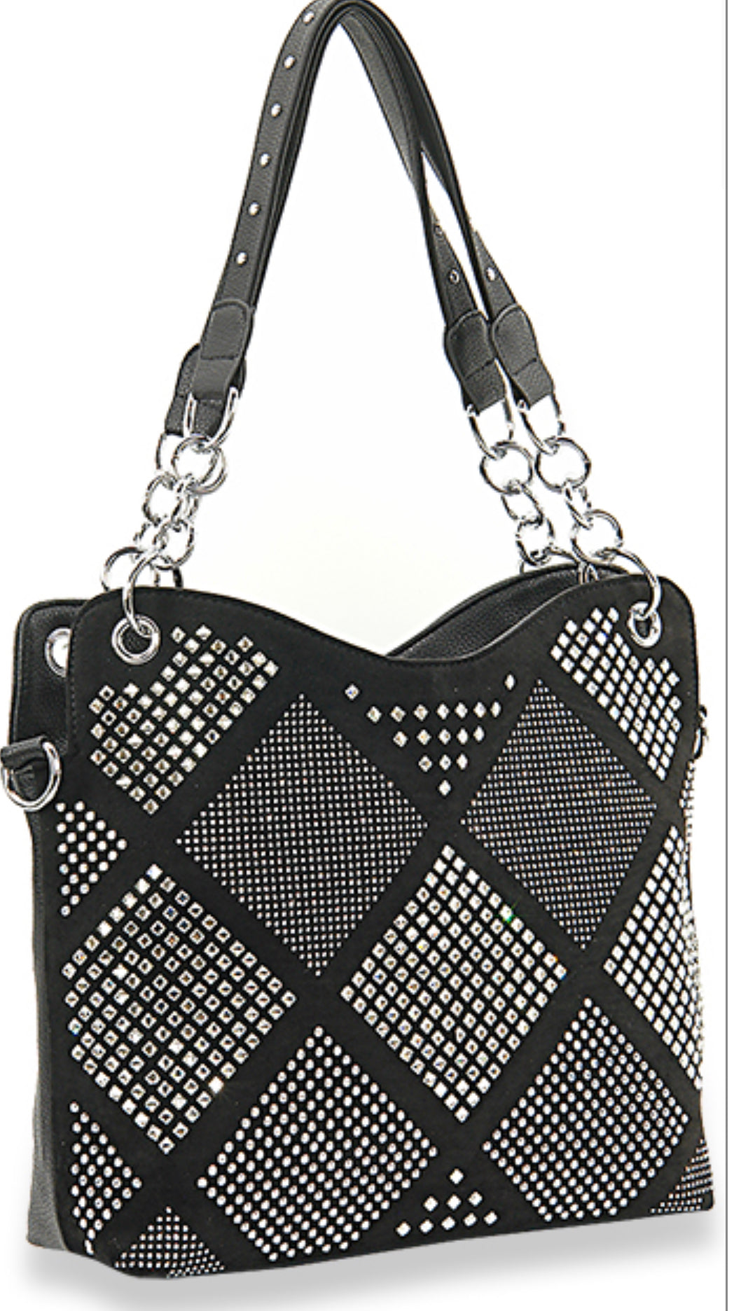 Black diamond pattern purse
