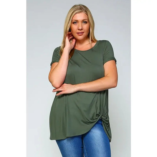 Olive twist tunic EC3921