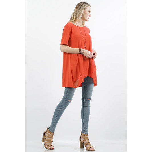 Ashcopper tunic with tulip hem