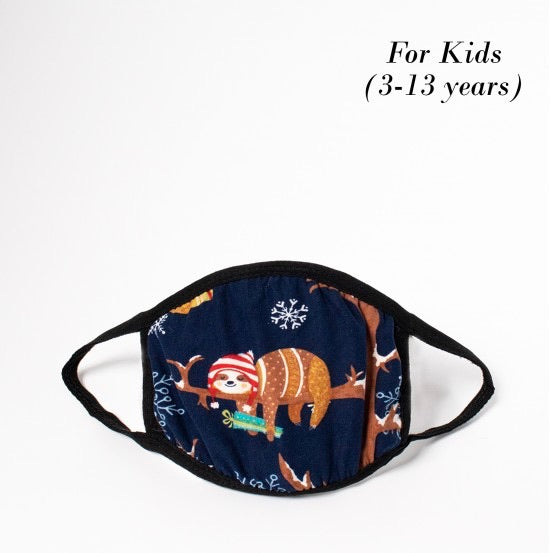 Kids Christmas masks - cotton Sloth 101354