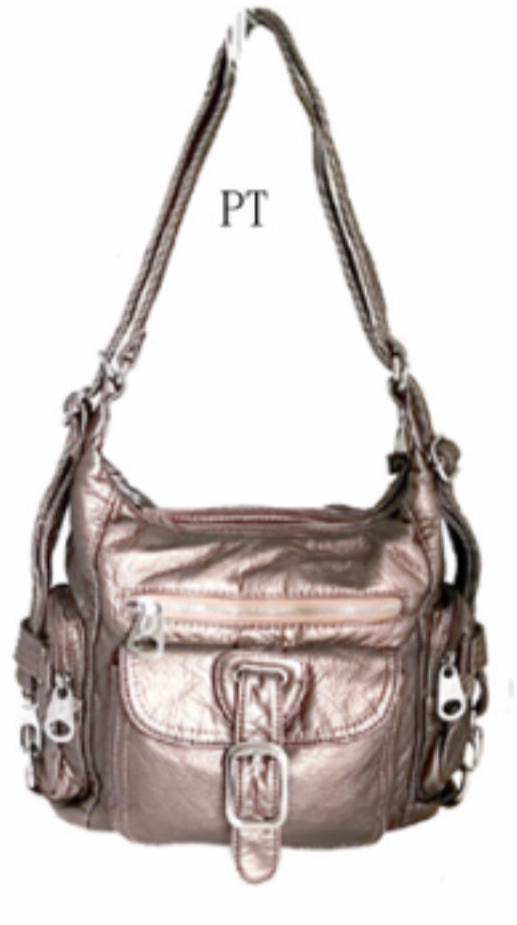 Pewter small 3 in 1 style backpack purse