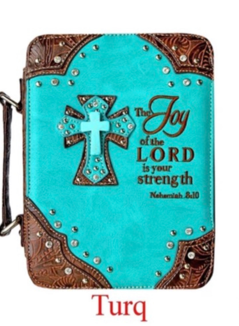 Turquoise joy bible cover